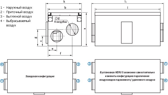Приточно-вытяжная установка Ostberg HERU 180 S