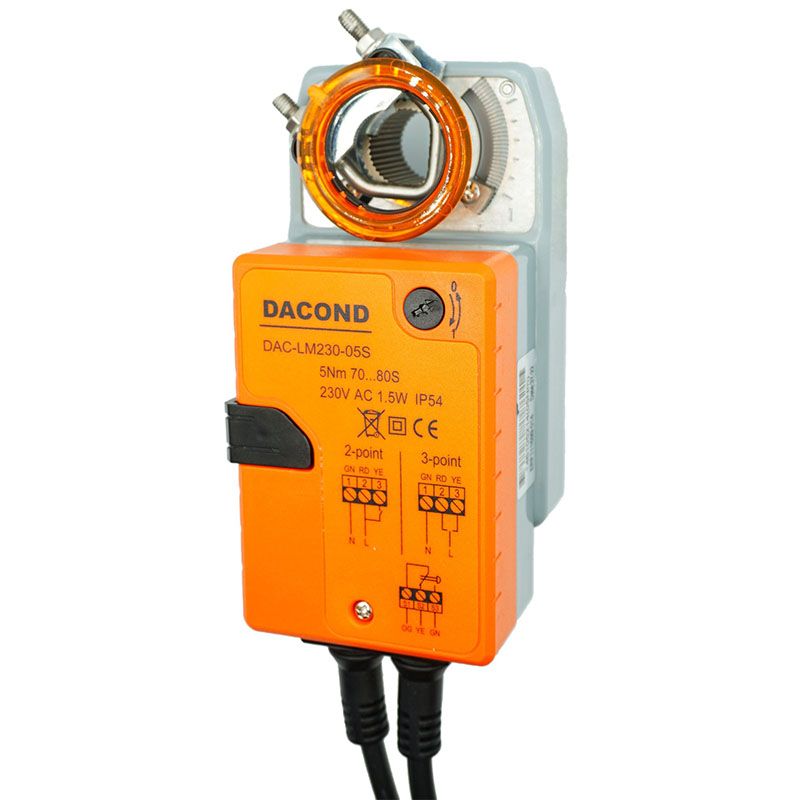 Электропривод DACOND DAC-LM230-02S (2 Н·м, 230 В, без пружины)