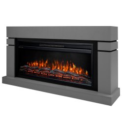Каминокомплект: Очаг Electrolux EFP/P-4220LS, портал Lindos 42/40/36, светло-серый, р/в