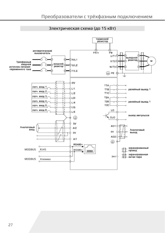 Преобразователь частоты Dastech D32-T3-2R2G/3P, 2,2/3 кВт, 380 В